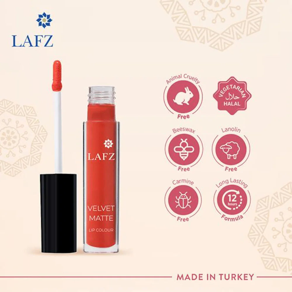 Halal Velvet Matte Lip Colour/Coral Rush (411)